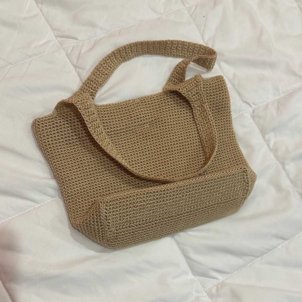 NEW THE ZAK Elegant Tan Knit Women's Bag - Picture 6 of 6